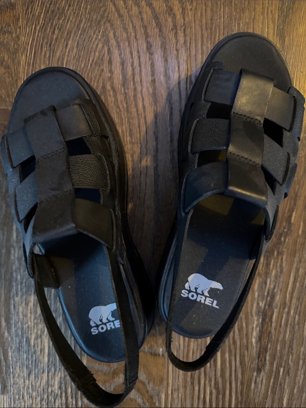 Sorel Black Fisherman-Style Sandals